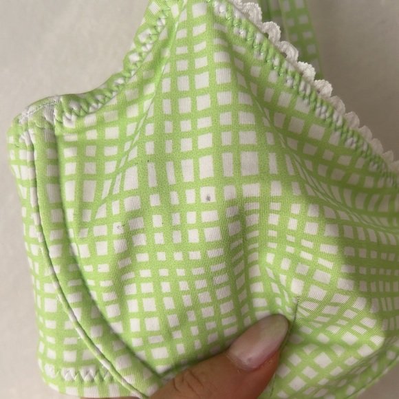 Solid & Striped The Daphne Gingham Underwire Bikini Top green size small - Picture 4 of 9